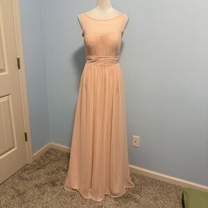 Bill Levkoff Women’s‎ Pink Chiffon Formal Maxi Dress – Size 6